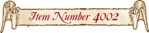 Item Number 4002